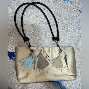 Vintage unique bungee purse with stitched in ladies